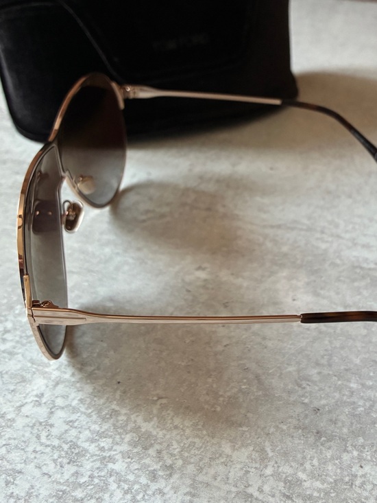 Tom Ford Gaia TF1174 28K Rose Gold Aviator Sunglasses Italy w/ Case NWT main image 9
